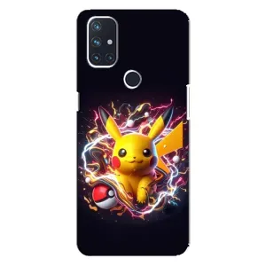 Чехол с Пикачу на OnePlus Nord N100 (Пикачу с мячом)