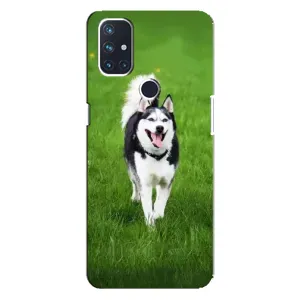 Чехол с Хаски для OnePlus Nord N100 - (AlphaPrint) (Радостный Хаски)