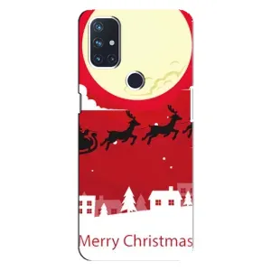 Рождественские Чехлы для OnePlus Nord N100 (VPrint) (Санта с оленями)