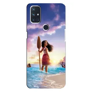 Чехол с мультфильмом Моана OnePlus Nord N100 (Моана с веслом)