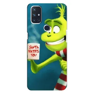 Рождественские Чехлы для OnePlus Nord N100 (VPrint) (Зеленый Гринч)