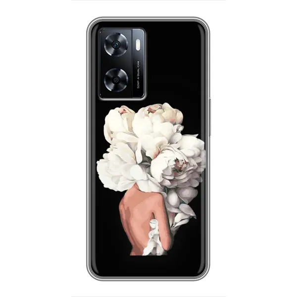 Чехол с принтом «Белые цветы» для OnePlus Nord N20 SE