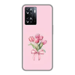 Чехол с розовым рисунком для OnePlus Nord N20 SE (Букет цветов)