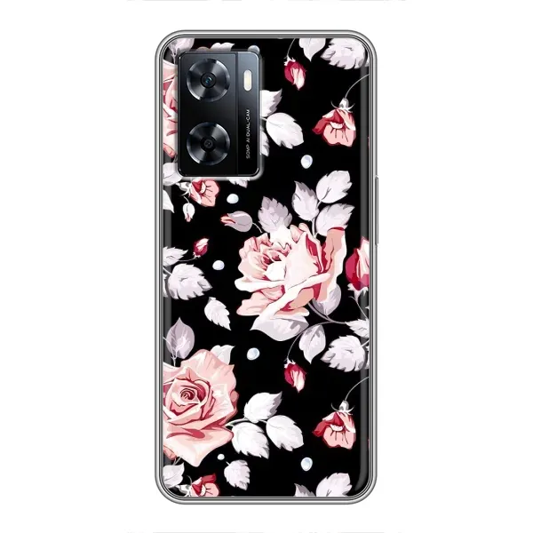 Чехол с принтом «Цветочки на черном» для OnePlus Nord N20 SE