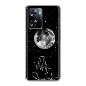 Чохол з малюнком кіт на OnePlus Nord N20 SE (Дівчина з котом)