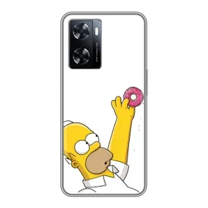 Чехол с Симпсонами для OnePlus Nord N20 SE (VPrint) (Гомер с пончиком)
