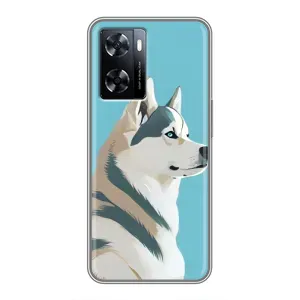 Чехол с Хаски для OnePlus Nord N20 SE - (AlphaPrint) (Хаски арт)