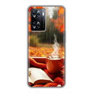 Чехол с уникальным дизайном «Осень с кофе» для OnePlus Nord N20 SE (Кофе и дождь)