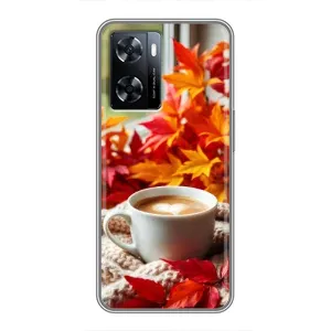 Чехол с уникальным дизайном «Осень с кофе» для OnePlus Nord N20 SE