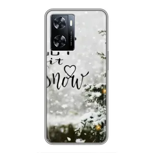 Новогодние, Праздничные Чехлы для OnePlus Nord N20 SE - 2024 год (Let it snow)