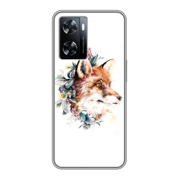 Чехол с принтом «Лисичка в цветочках» для OnePlus Nord N20 SE