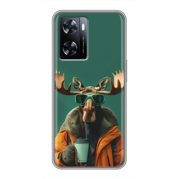 Чехол с принтом «Лось с кофе» для OnePlus Nord N20 SE Чехол с принтом «Лось с кофе» для OnePlus Nord N20 SE
