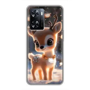 Яркий чехол для OnePlus Nord N20 SE с Зимними Оленятами (Олененок)