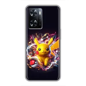 Чехол с Пикачу на OnePlus Nord N20 SE (Пикачу с мячом)