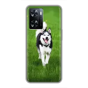 Чехол с Хаски для OnePlus Nord N20 SE - (AlphaPrint) (Радостный Хаски)