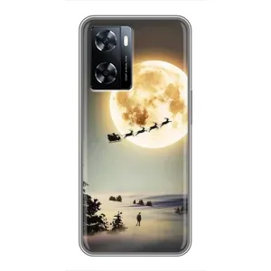 Новогодние, Праздничные Чехлы для OnePlus Nord N20 SE - 2024 год (Санта на луне)