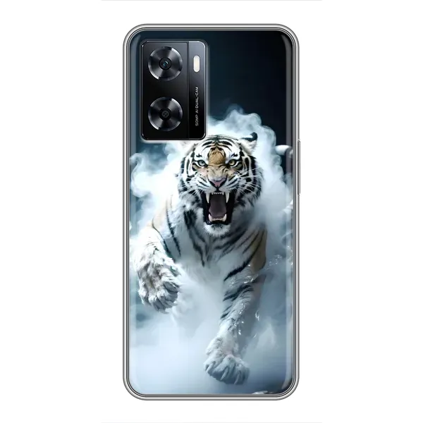 Чохол з принтом «Білий тигр у диму» для OnePlus Nord N20 SE