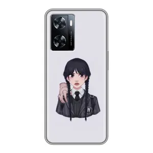 Чехлы Венсдей на OnePlus Nord N20 SE Уэнсдей (AlphaPrint) (Уэнздей и Вещь)