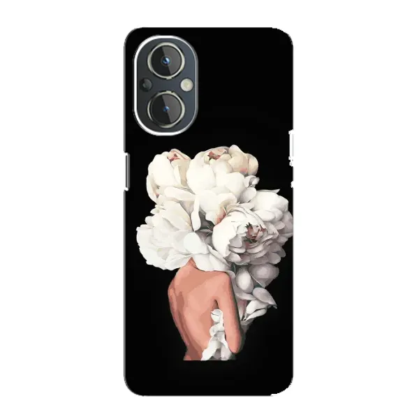 Чехол с принтом «Белые цветы» для OnePlus Nord N20 Чехол с принтом «Белые цветы» для OnePlus Nord N20