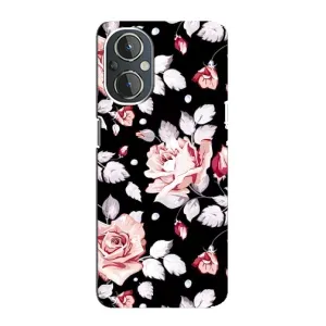 Чехлы с Цветами для OnePlus Nord N20 (VPrint) (Цветочки на черном)