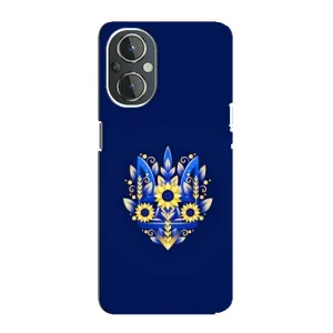 Чехлы для OnePlus Nord N20 Укр. Символика (AlphaPrint) (Цветочный Герб)