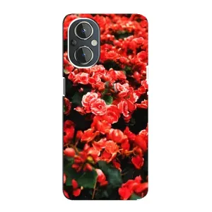 Чехлы с Цветами для OnePlus Nord N20 (VPrint) (Цветы красные)