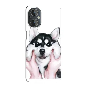 Чехлы с собаками для OnePlus Nord N20 (VPrint) (Довольный Хаски)