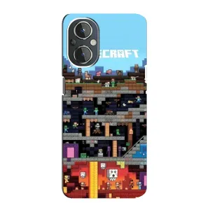 Чехол Майнкрафт на OnePlus Nord N20 (AlphaPrint) Minecraft (фон Minecraft)