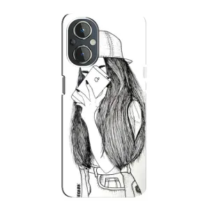 Чехол с печатью для OnePlus Nord N20 - (Мода) (AlphaPrint) (Фото девочки)