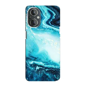 Мраморный чехол на OnePlus Nord N20 (VPrint) (Голубой мрамор)