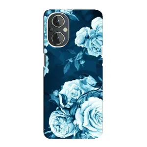 Чехлы (ART) Цветы на OnePlus Nord N20 (VPrint) (Голубые Бутоны)