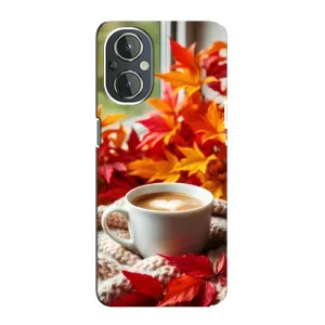 Чехол с уникальным дизайном «Осень с кофе» для OnePlus Nord N20