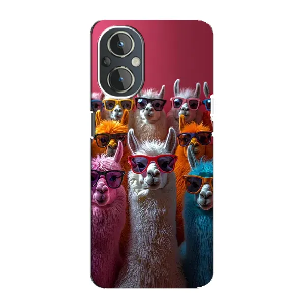 Чехол с принтом «Ламы в очках» для OnePlus Nord N20