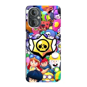 Чехол для OnePlus Nord N20 Бравл Старс (VPrint) (Лого Brawl Stars)