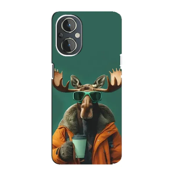 Чехол с принтом «Лось с кофе» для OnePlus Nord N20