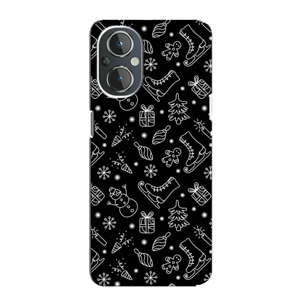 Чехол с принтом «Новогодний фон» для OnePlus Nord N20