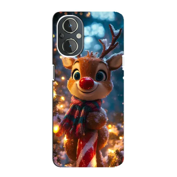 Чехол с принтом «Олень с шарфом» для OnePlus Nord N20