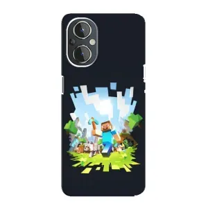 Чехол Майнкрафт на OnePlus Nord N20 (AlphaPrint) Minecraft (персонажи Minecraft)