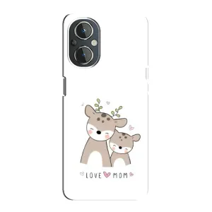Чехлы для мамы на OnePlus Nord N20 (Оленята мама и малыш)