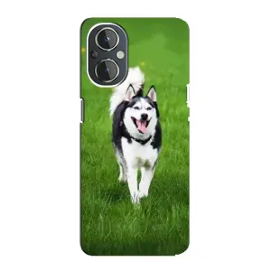 Чехол с Хаски для OnePlus Nord N20 - (AlphaPrint) (Радостный Хаски)