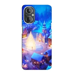 Рождественские Чехлы для OnePlus Nord N20 (VPrint) (Рождественский город)