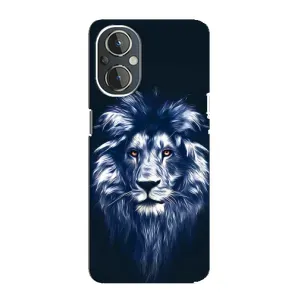 Чохол з картинкою ЛЕВ для OnePlus Nord N20 (VPrint) (Синій Лев)