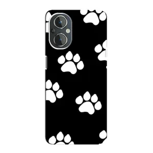 Чехлы с собаками для OnePlus Nord N20 (VPrint) (Следы собаки)