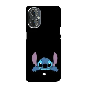 Чехол с принтом Стич на OnePlus Nord N20 (Стич на черном)