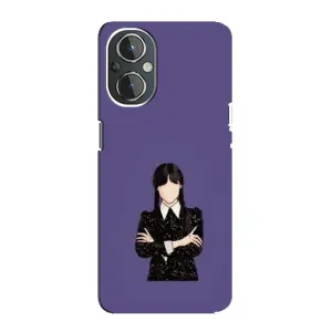Чехлы Венсдей на OnePlus Nord N20 Уэнсдей (AlphaPrint) (Уэнздей в черном)