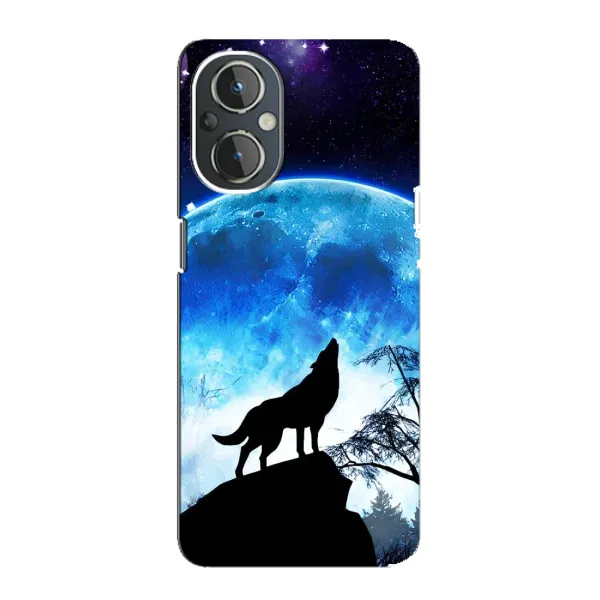Чехол с принтом «Волк на луну» для OnePlus Nord N20