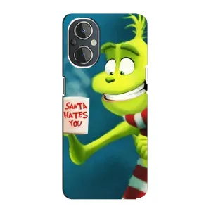 Рождественские Чехлы для OnePlus Nord N20 (VPrint) (Зеленый Гринч)