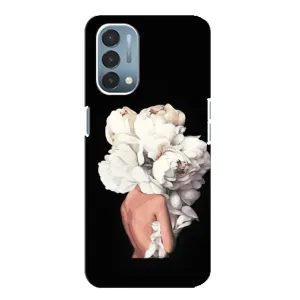 Чехлы (ART) Цветы на OnePlus Nord N200 5G (DE211) (VPrint) (Белые цветы)