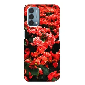 Чехлы с Цветами для OnePlus Nord N200 5G (DE211) (VPrint) (Цветы красные)