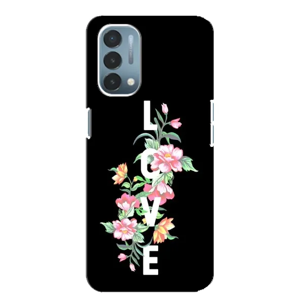Чехол с принтом «Цветы LOVE» для OnePlus Nord N200 5G (DE211)